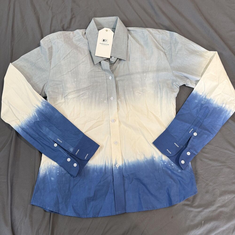 Paragon Jackets Shirt Mens M Multicolor Long Sleeve Button Up Colorblock Casual